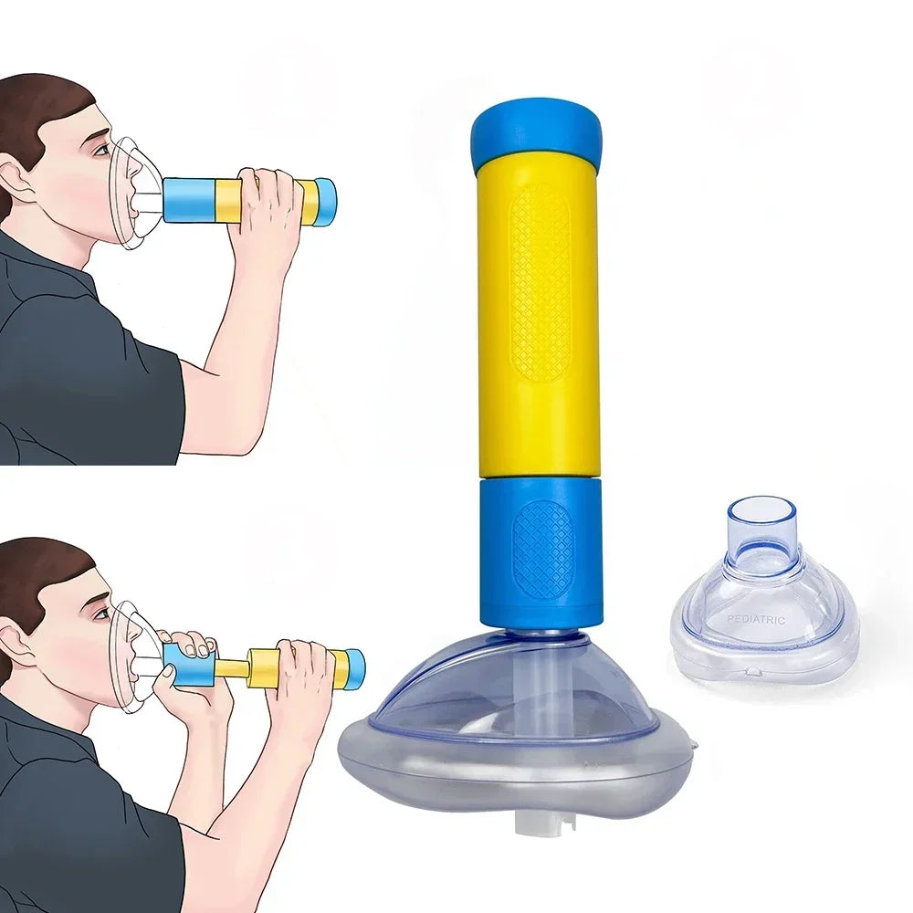 First Aid Kit Choking Respiratory anti Asphyxia Face Mask Artificial Emergency Adults & Children 2 Size Home CPR Rescue Device