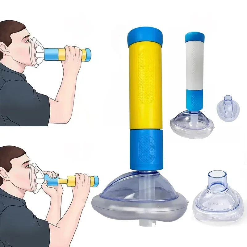 First Aid Kit Choking Respiratory anti Asphyxia Face Mask Artificial Emergency Adults & Children 2 Size Home CPR Rescue Device